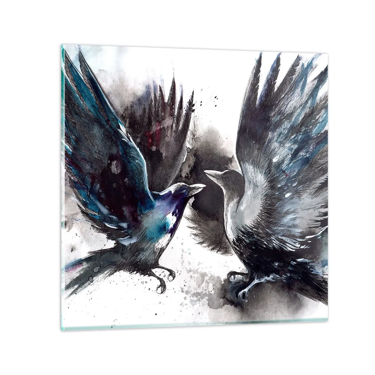 Impression sur verre - Image sur verre - Le corbeau des corbeaux - 40x40 cm