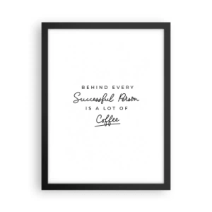 Affiche dans un cadre noir - Poster - Secret du succès - 30x40 cm