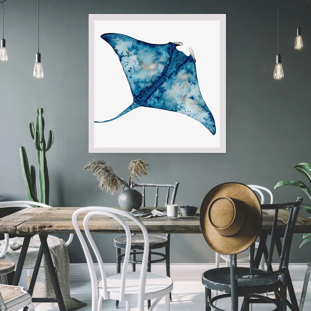 Affiche - Poster - La vie en bleu - 60x60 cm