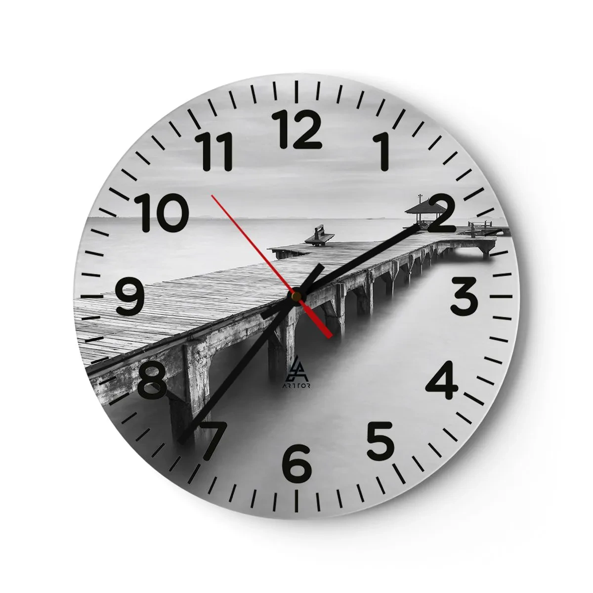 Horloge murale - Pendule murale - À l'horizon - 40x40 cm