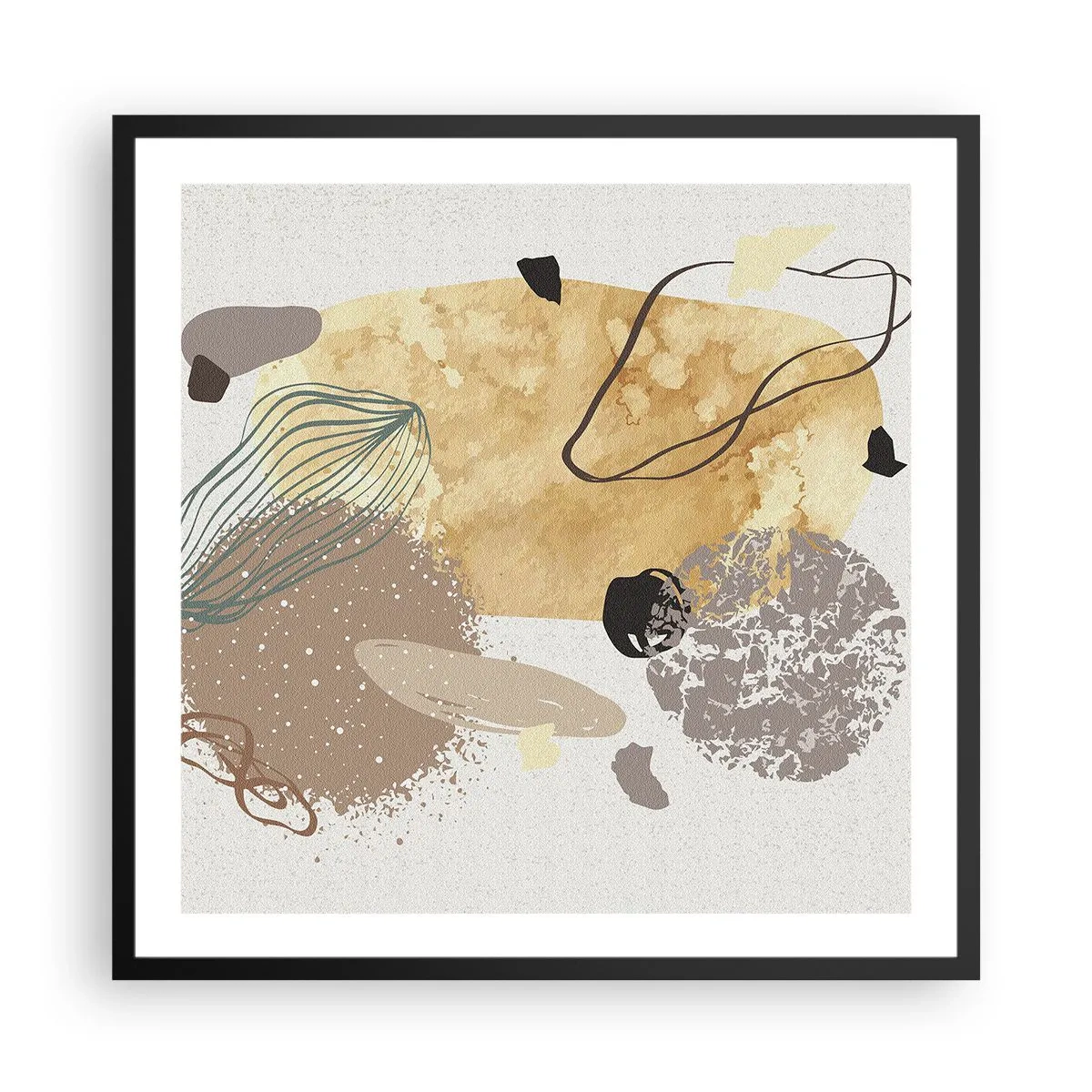 Affiche dans un cadre noir - Poster - Plumcologie appliquée - 60x60 cm