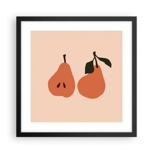 Affiche dans un cadre noir - Poster - La douceur elle-même - 40x40 cm