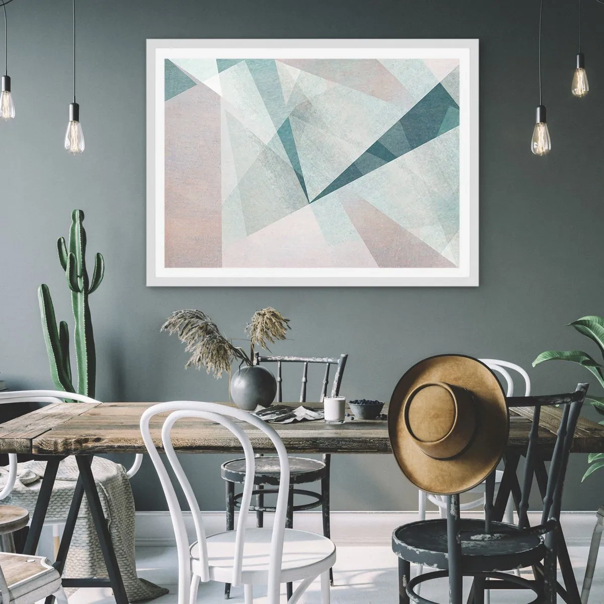 Affiche dans un cadre blanc - Poster - Calme bien que dynamique - 100x70 cm