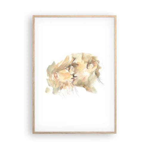 Affiche dans un chêne clair - Poster - A moitié trouvé ? - 70x100 cm