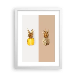 Affiche dans un cadre blanc - Poster - Ananas pour nous - 30x40 cm