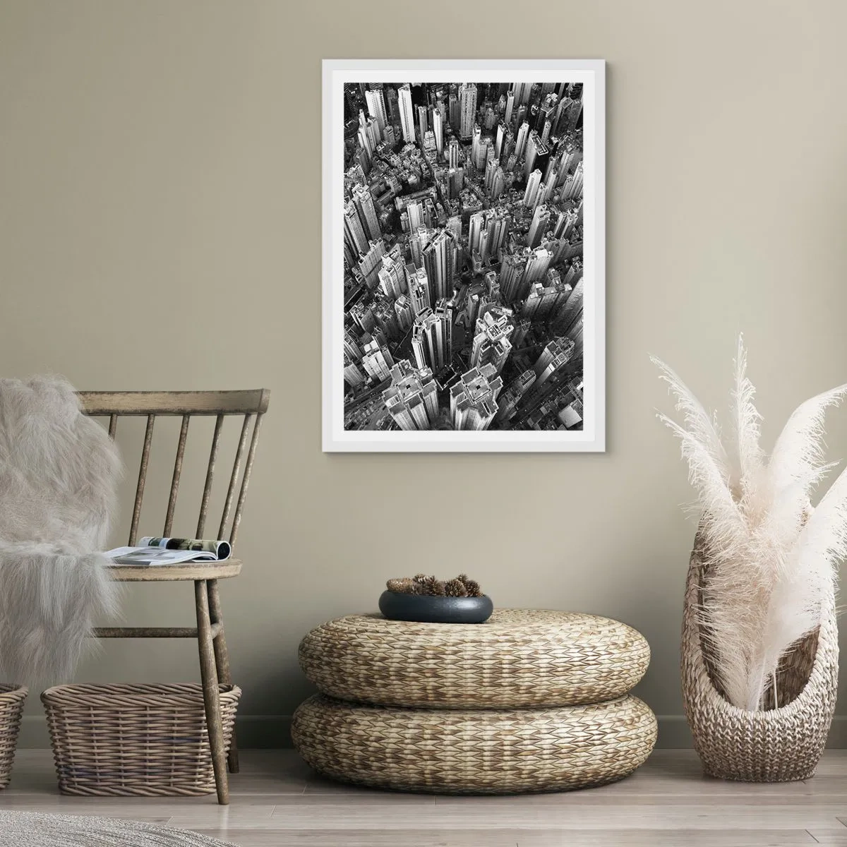 Affiche dans un cadre blanc - Poster - Toujours de plus en plus haut - 70x100 cm