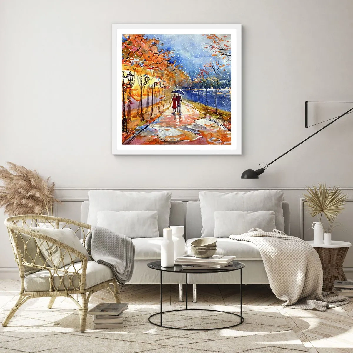 Affiche dans un cadre blanc - Poster - Ensemble jusqu'au bout du temps - 40x40 cm