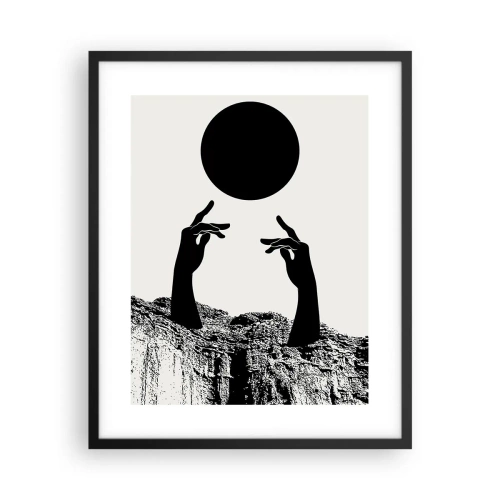 Affiche dans un cadre noir - Poster - Composition surréaliste : le soleil et le reste - 40x50 cm