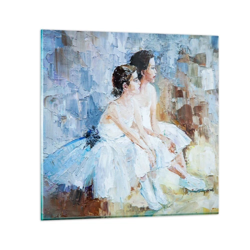 Impression sur verre - Image sur verre - Reste de jeunes cygnes - 30x30 cm