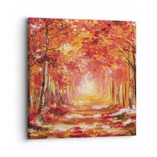 Impression sur toile - Image sur toile - Forêt de cuivre - 30x30 cm