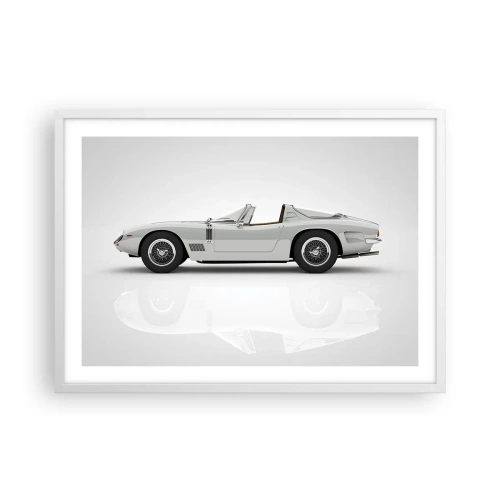 Affiche dans un cadre blanc - Poster - Promesse de plaisir - 70x50 cm