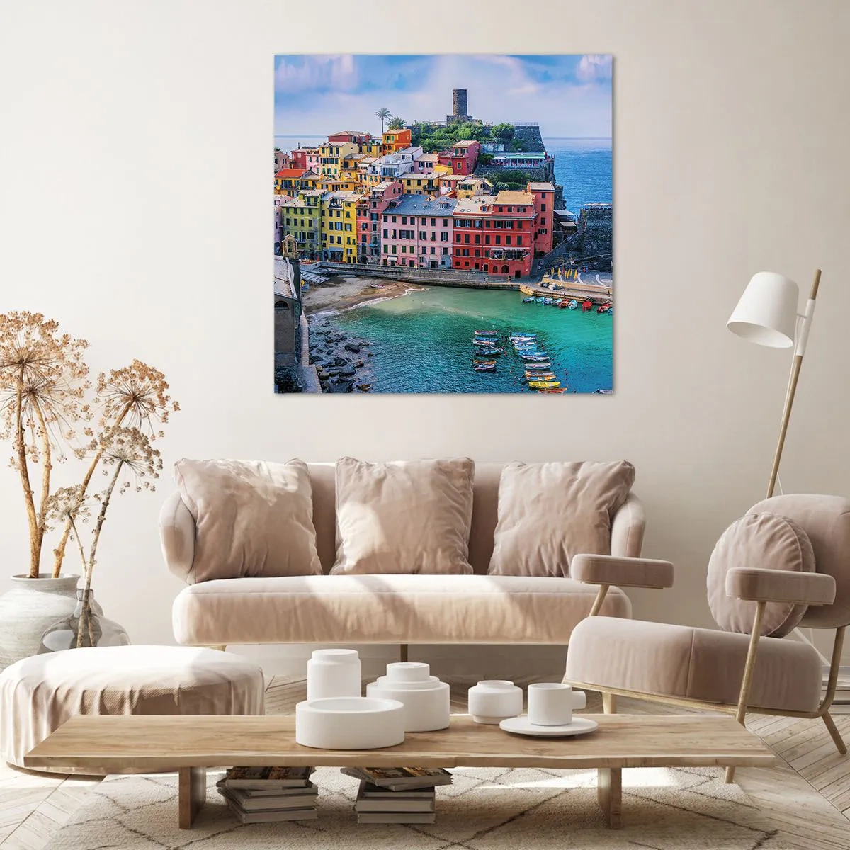 Impression sur toile - Image sur toile - Petite ville magique de méditerranée - 40x40 cm