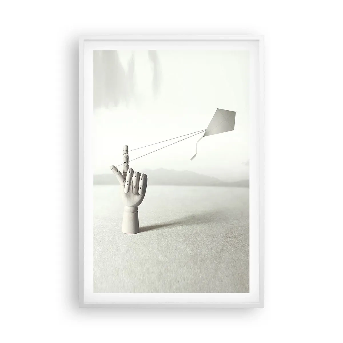 Affiche dans un cadre blanc - Poster - Épreuve de force - 61x91 cm