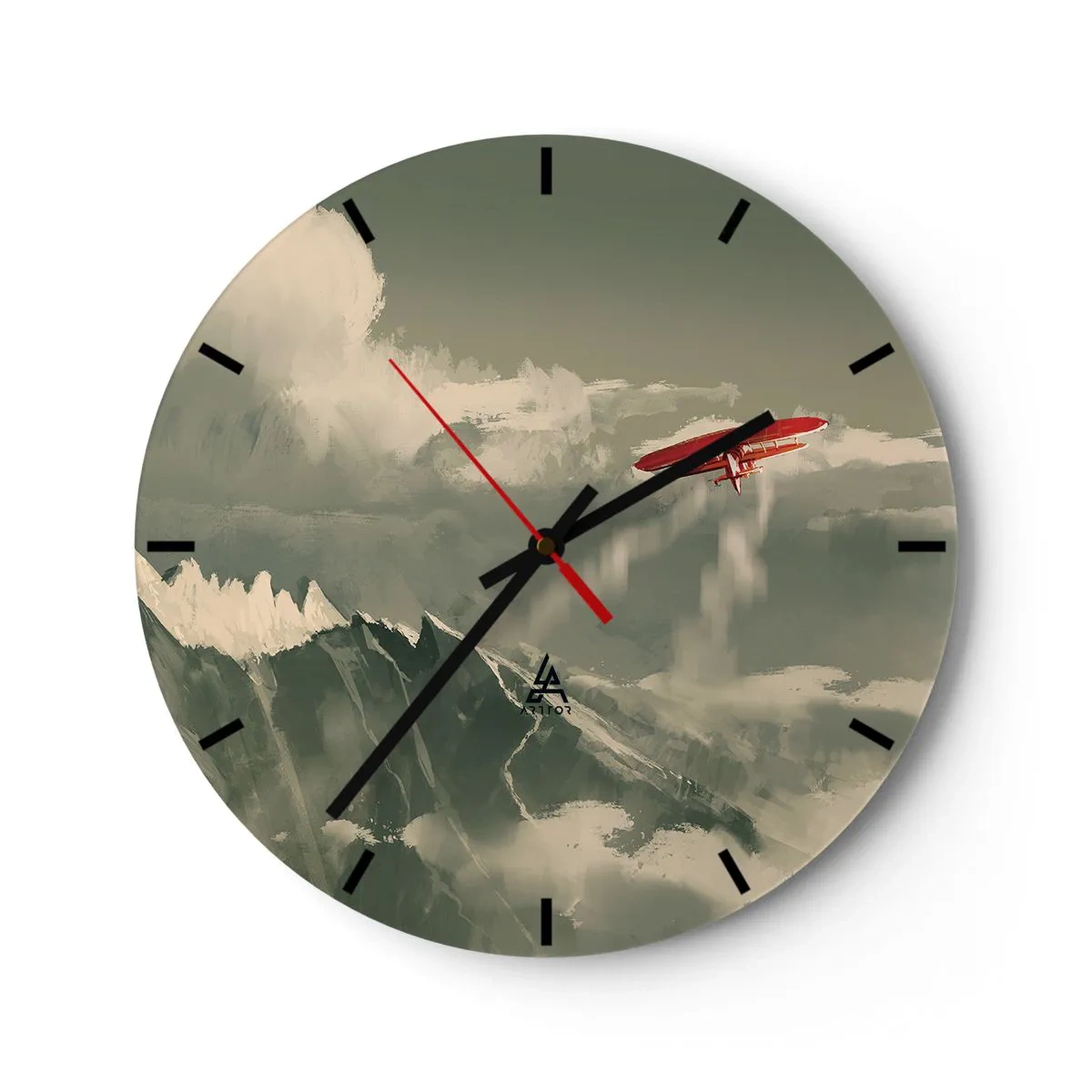 Horloge murale - Pendule murale - Pionnier intrépide - 40x40 cm