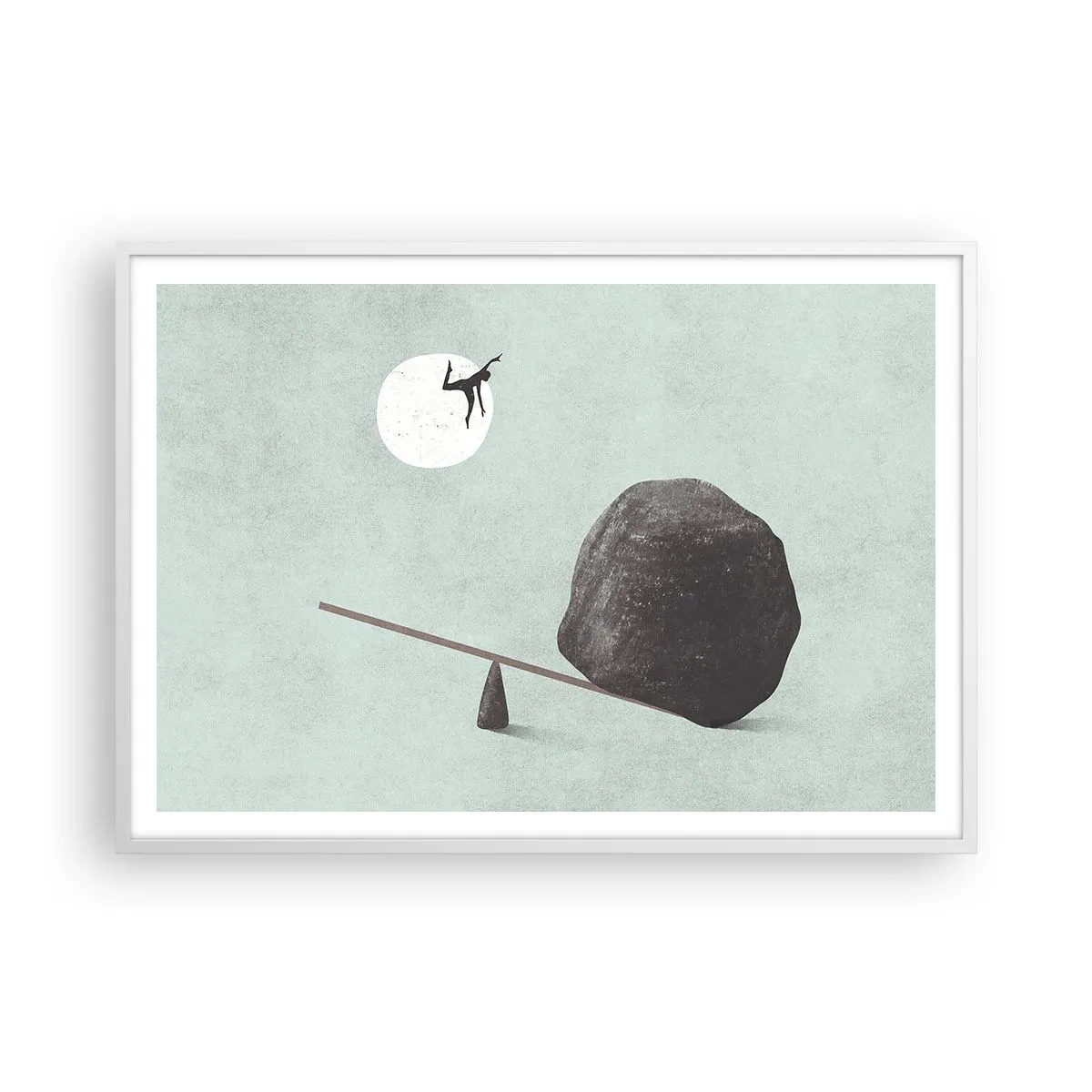 Affiche dans un cadre blanc - Poster - Réalisation de ses rêves - 100x70 cm