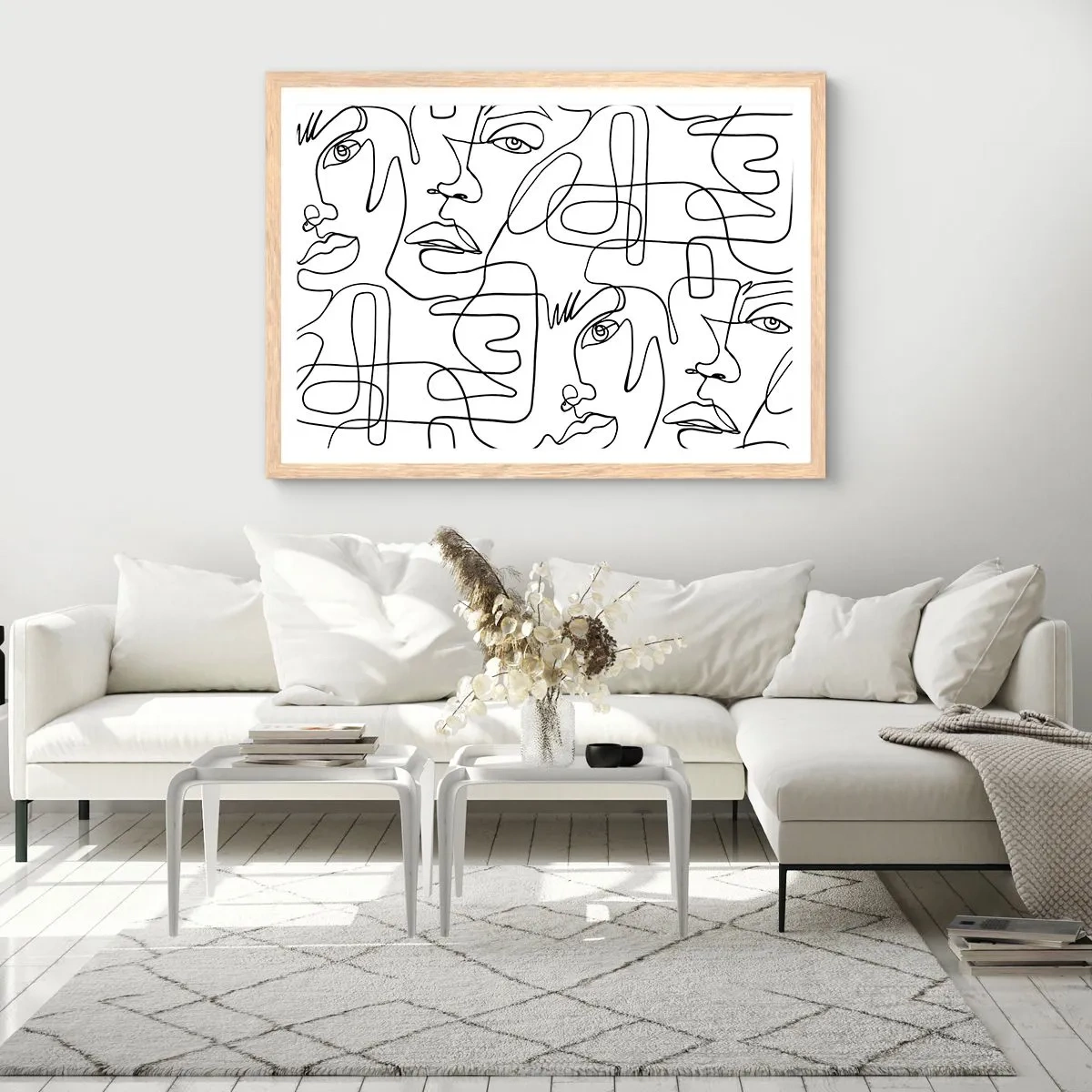 Affiche dans un chêne clair - Poster - Dans des émotions enchevêtrées - 100x70 cm