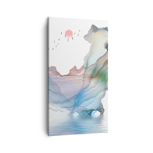 Impression sur toile - Image sur toile - Vers les montagnes de cristal - 45x80 cm