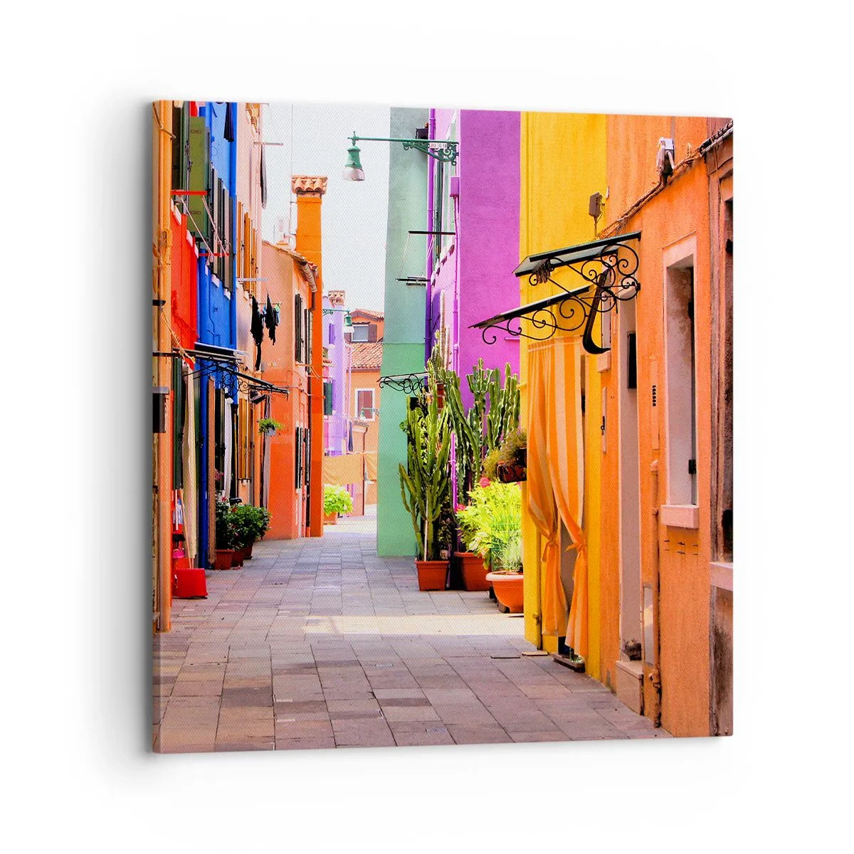 Impression sur toile - Image sur toile - Allée arc-en-ciel - 70x70 cm