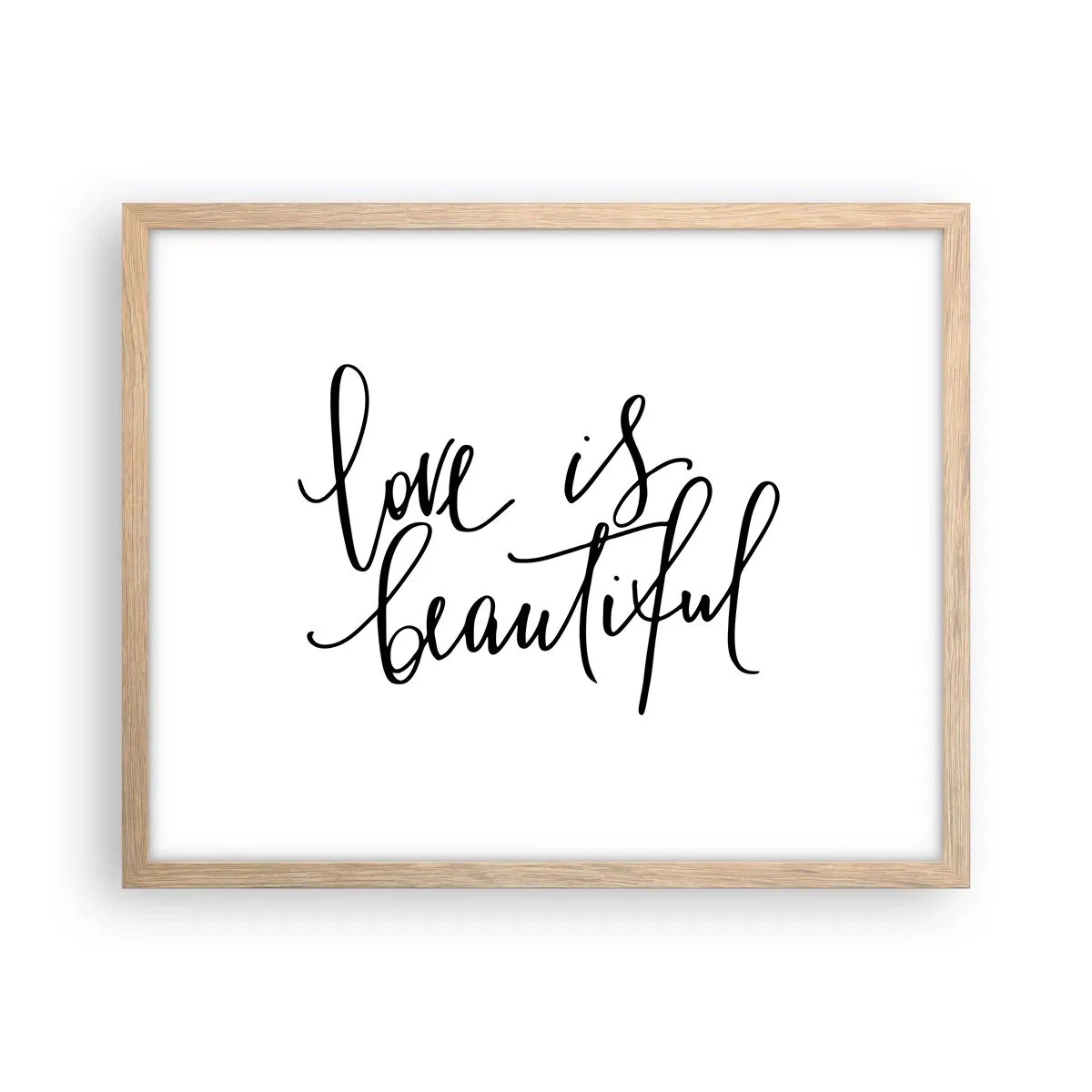 Affiche dans un chêne clair - Poster - Lire et répéter - 50x40 cm