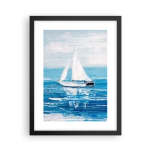 Affiche dans un cadre noir - Poster - Avec un ami à mes côtés - 30x40 cm