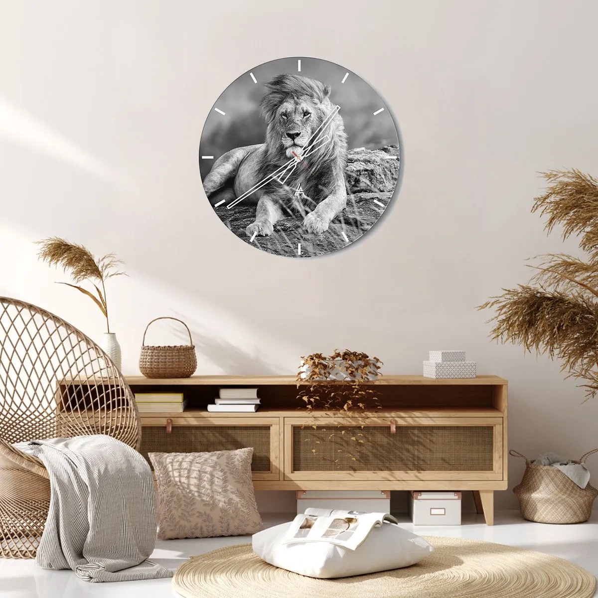 Horloge murale - Pendule murale - Sieste royale - 30x30 cm