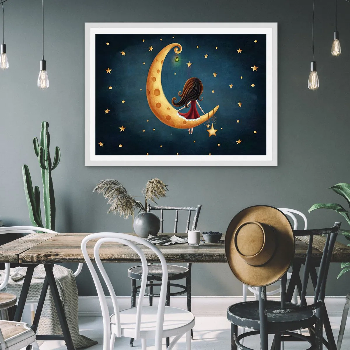 Affiche dans un cadre blanc - Poster - Il était une fois... - 100x70 cm