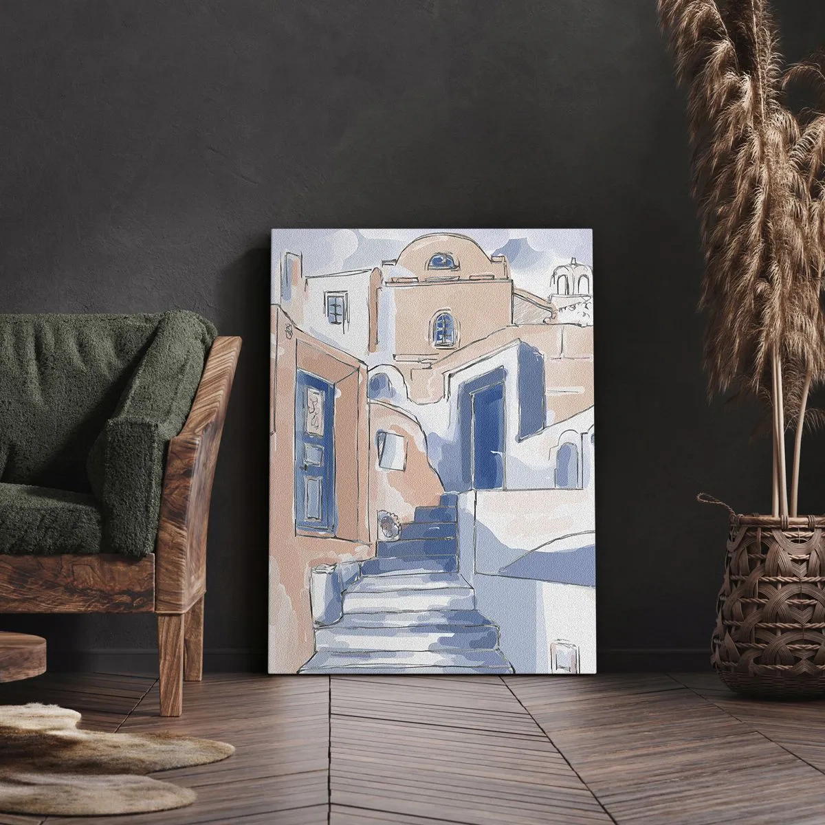 Impression sur toile - Image sur toile - Ville exotique - 45x80 cm