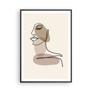 Affiche dans un cadre noir - Poster - S'écouter - 70x100 cm