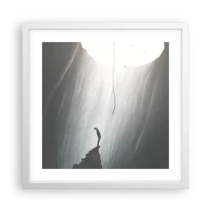 Affiche dans un cadre blanc - Poster - Il y a toujours une issue - 40x40 cm