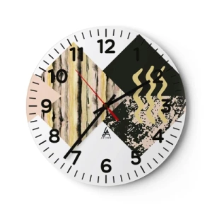 Horloge murale - Pendule murale - Pas si simple - 40x40 cm