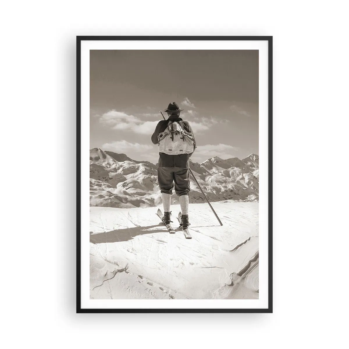 Affiche dans un cadre noir - Poster - Toutes les mêmes ces montagnes - 70x100 cm