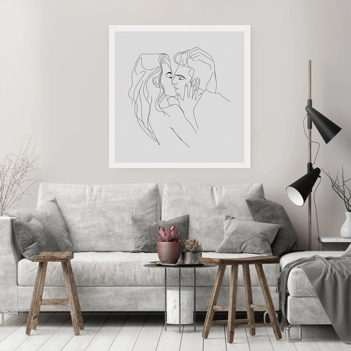 Affiche - Poster - La même ligne - 60x60 cm