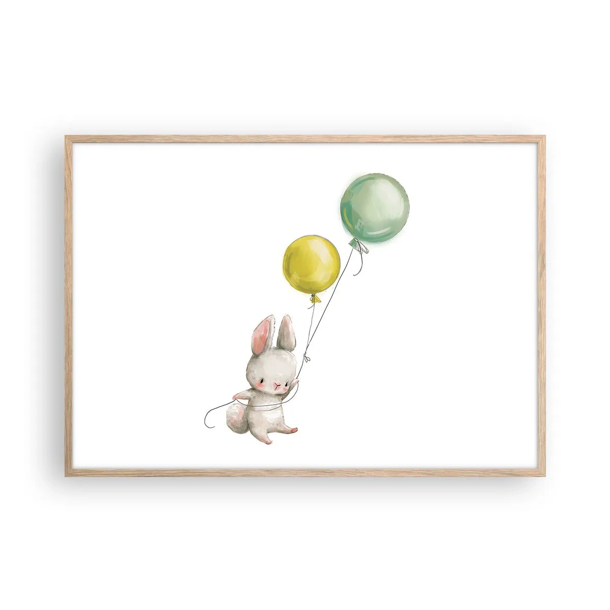 Affiche dans un chêne clair - Poster - Moi aussi je vole! - 100x70 cm