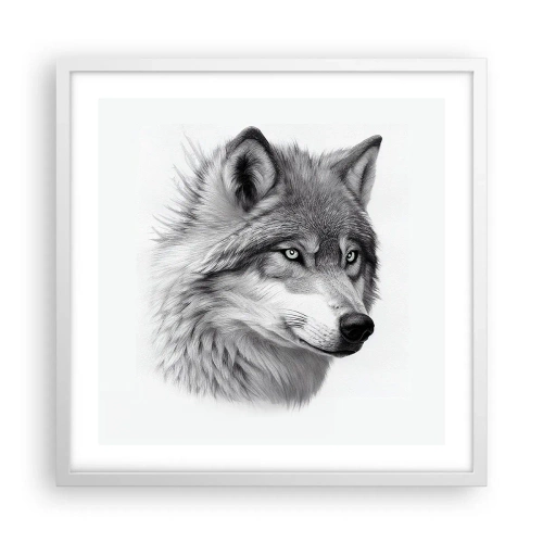 Affiche dans un cadre blanc - Poster - Alpha – sans aucun doute - 50x50 cm