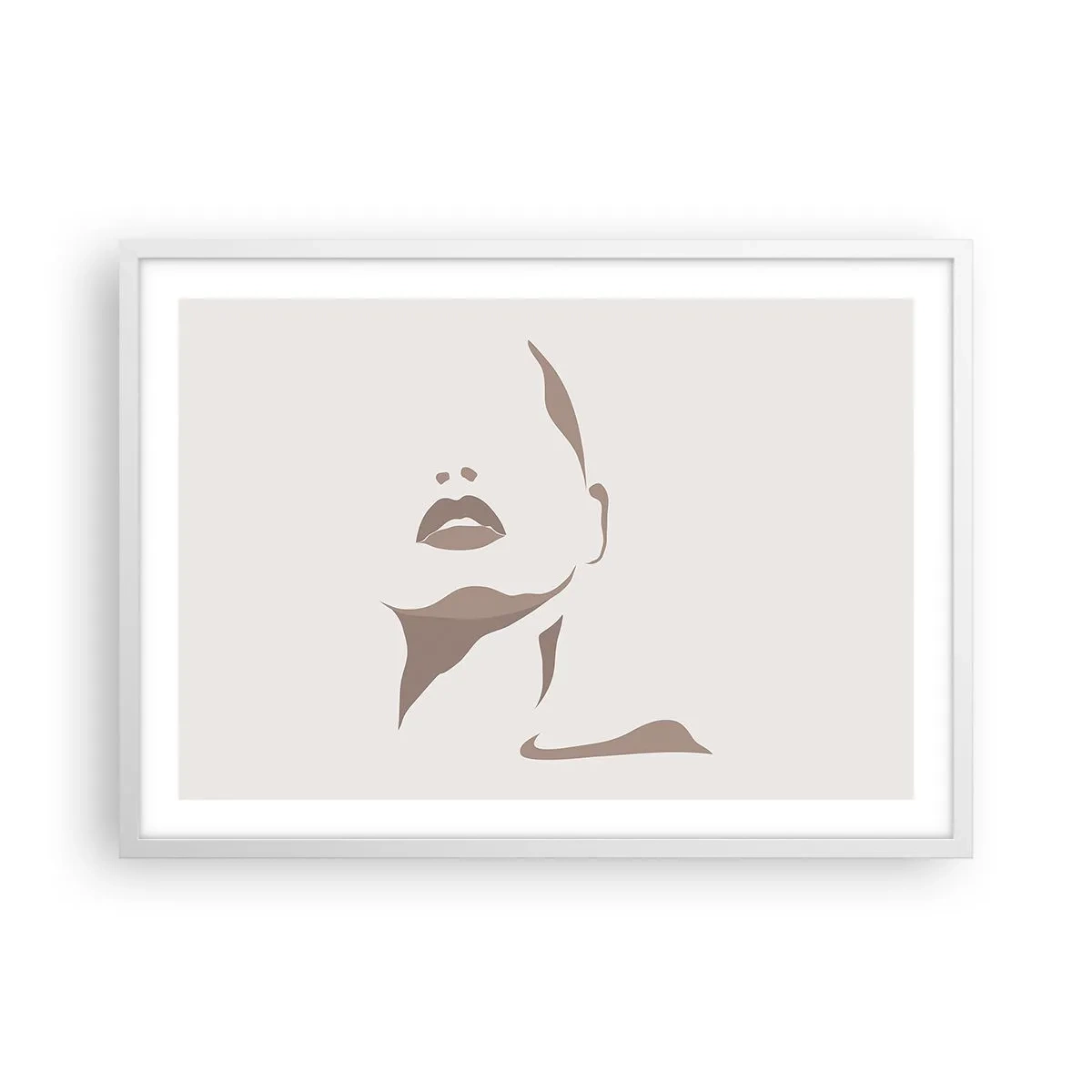 Affiche dans un cadre blanc - Poster - Fait de lumière et d'ombre - 70x50 cm