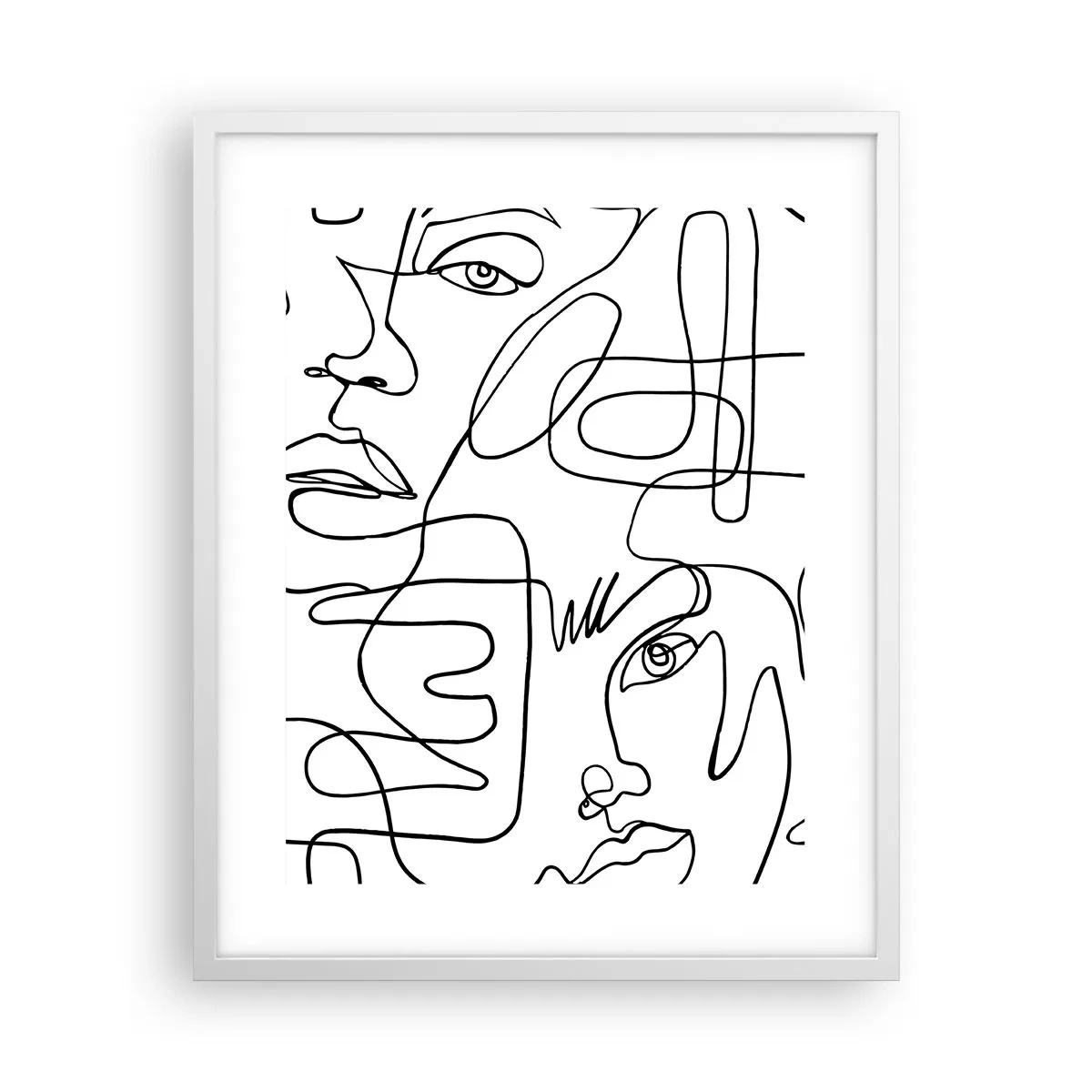 Affiche dans un cadre blanc - Poster - Dans des émotions enchevêtrées - 40x50 cm