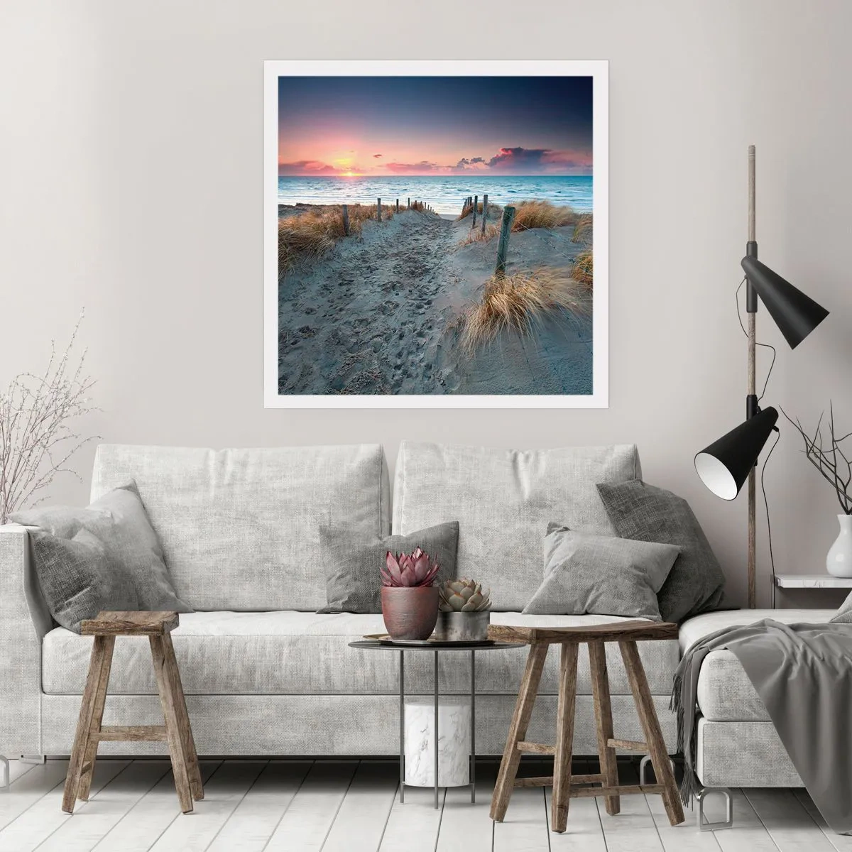 Affiche - Poster - Tu as versé l'éclat de l'arc-en-ciel sur les flots - 40x40 cm