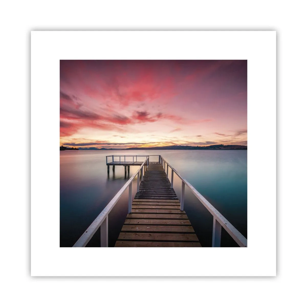 Affiche - Poster - La douce flamme du soir - 30x30 cm