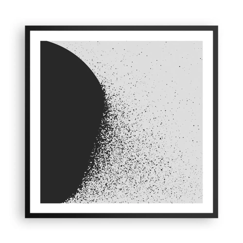 Affiche dans un cadre noir - Poster - Mouvement des molécules - 60x60 cm