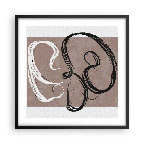Affiche dans un cadre noir - Poster - Composition – la recherche de la plénitude - 50x50 cm