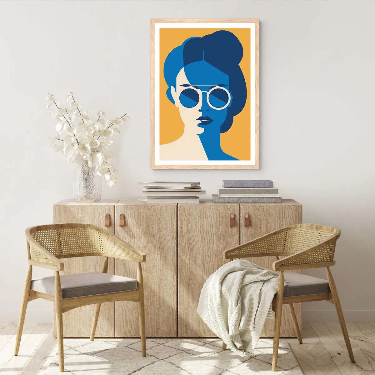 Affiche dans un chêne clair - Poster - Look de vacances - 61x91 cm