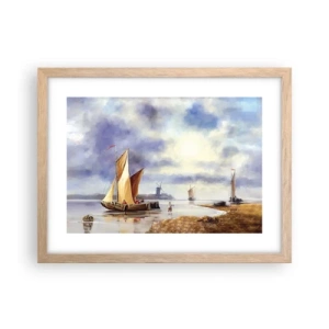 Affiche dans un chêne clair - Poster - Retour de marin - 40x30 cm