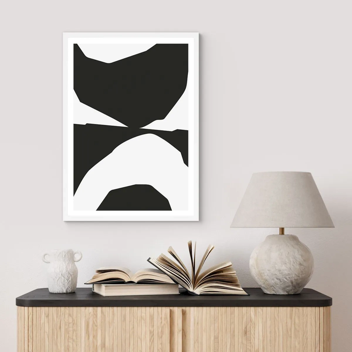 Affiche dans un cadre blanc - Poster - Positif négatif - 61x91 cm