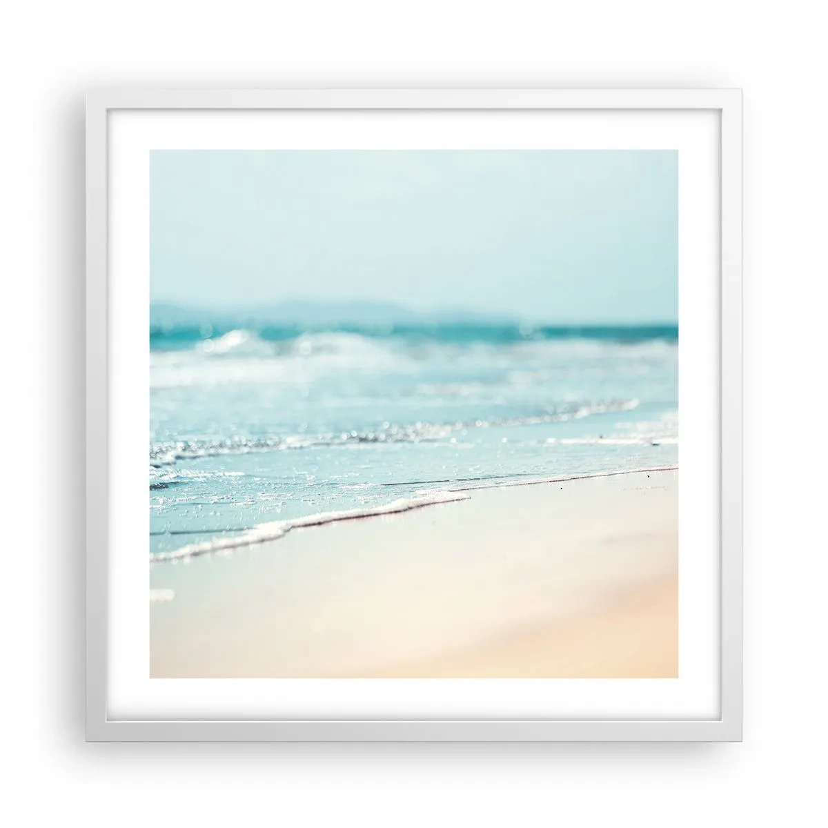 Affiche dans un cadre blanc - Poster - Chaleur et bruissement - 50x50 cm