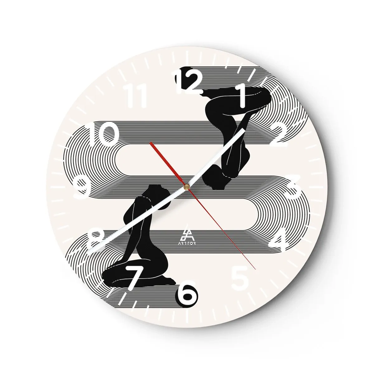Horloge murale - Pendule murale - Symétrie sensuelle - 40x40 cm