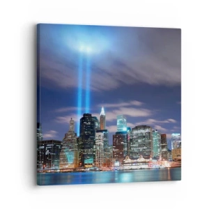 Impression sur toile - Image sur toile - Atteindre le ciel avec la lumière - 30x30 cm