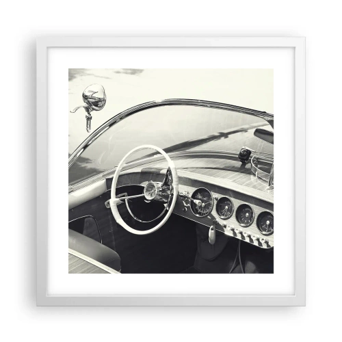 Affiche dans un cadre blanc - Poster - Temps pour riche - 40x40 cm