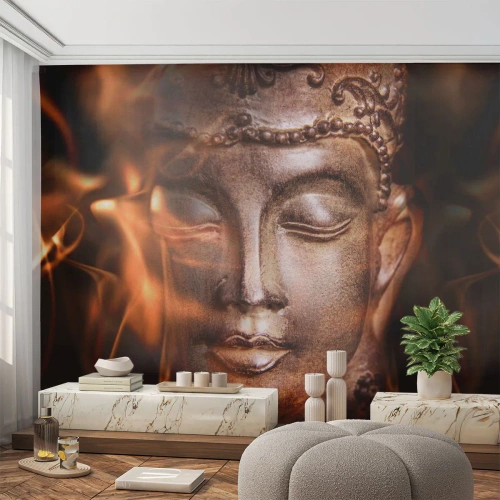 Papier peint sur mesure Premium Sand - Il n'existe qu'ici et maintenant - Bouddha, Religion, Asie