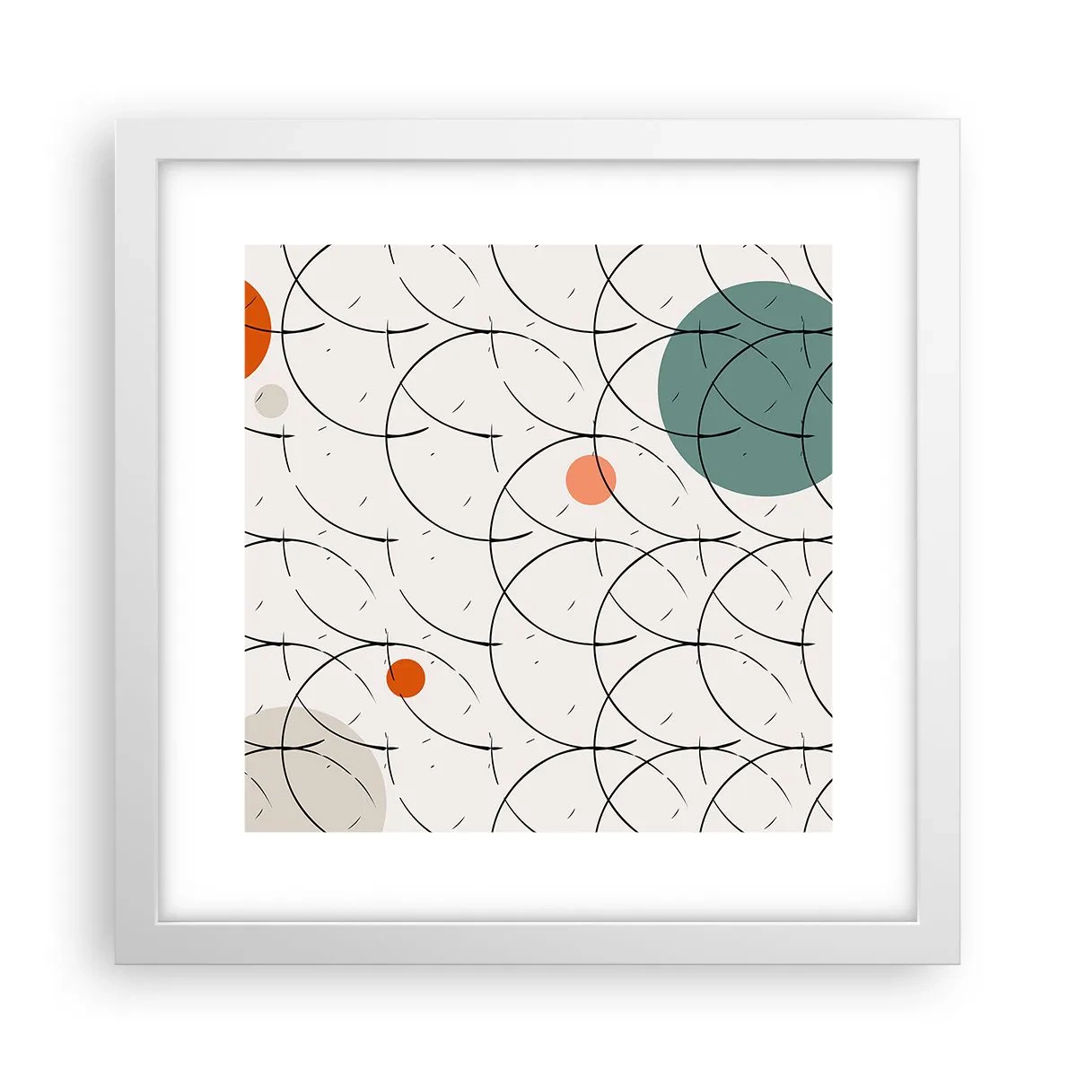 Affiche dans un cadre blanc - Poster - Dans l'esprit pop art - 30x30 cm