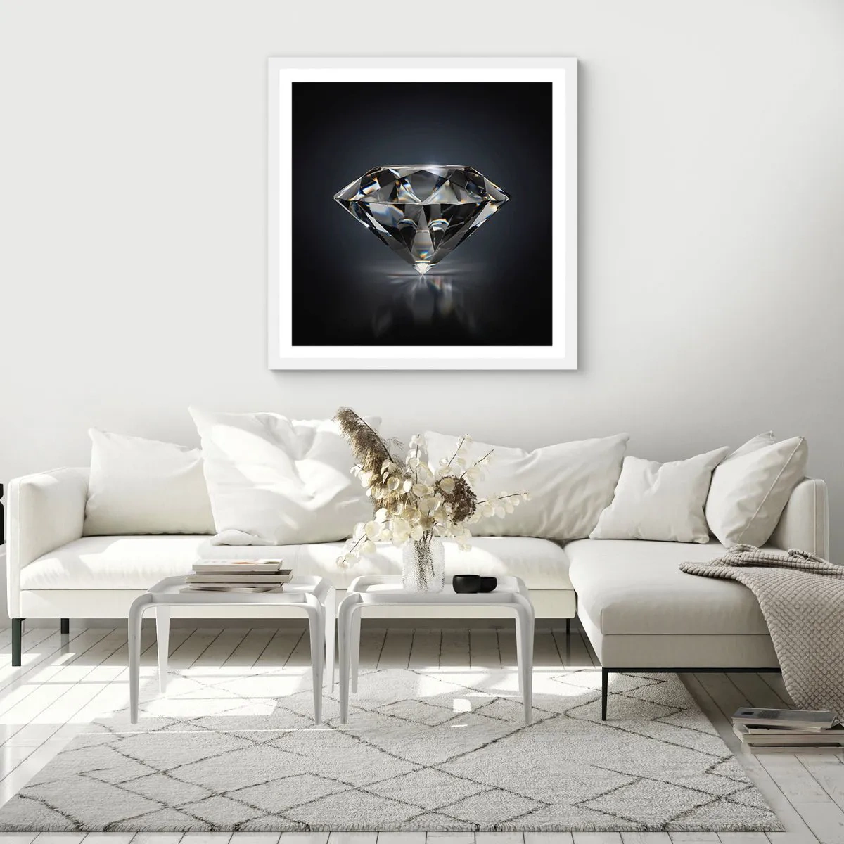 Affiche dans un cadre blanc - Poster - La meilleure amie - 60x60 cm